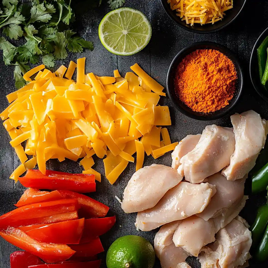 Cheesy Baked Fajita Chicken