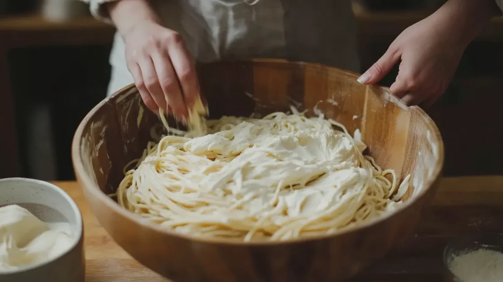 Baked Cream Cheese Spaghetti Casserole