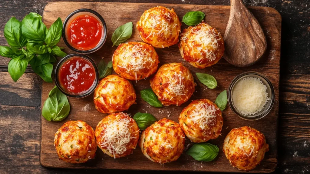 cheesy pepperoni pizza bombs​