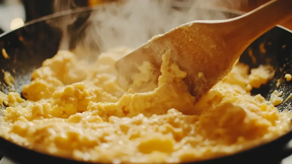 After the "How to Make Super Cheesy Scrambled Eggs" section.
