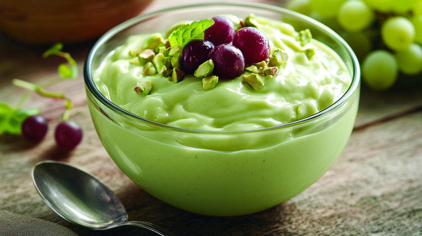 Pistachio Pudding Recipe with Grapes – A Creamy Delight