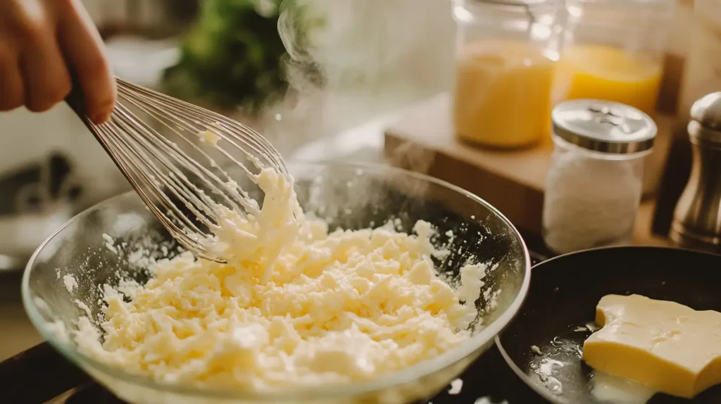 cheesy scrambled eggs