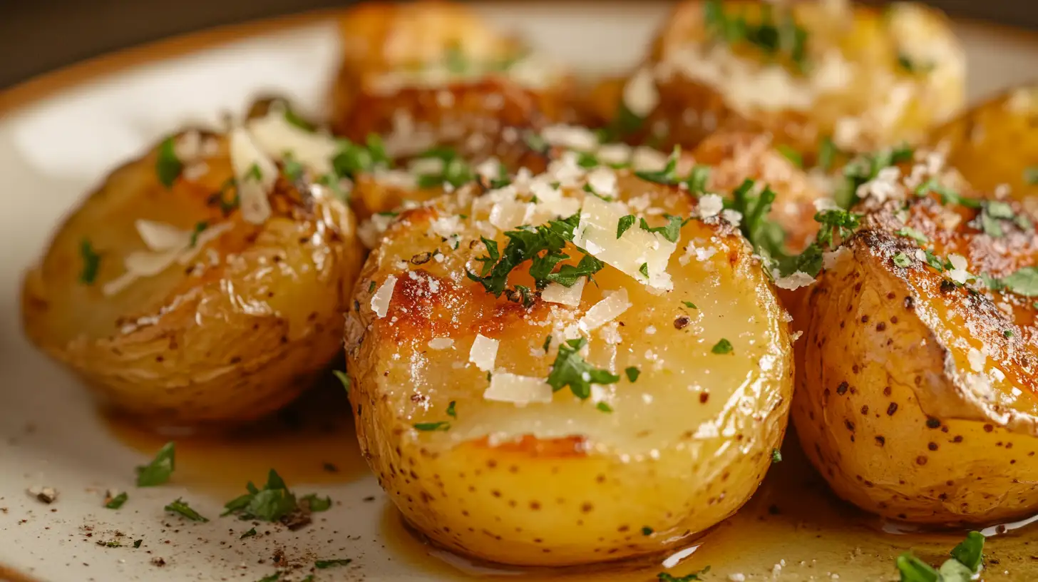 Crispy roasted truffle potatoes with Parmesan and herbs