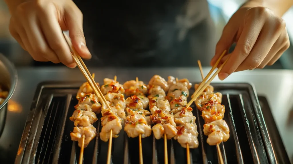 Bang Chicken Skewers So Good They Might Disappear 2 Step-by-step process of preparing Bang Chicken Skewers